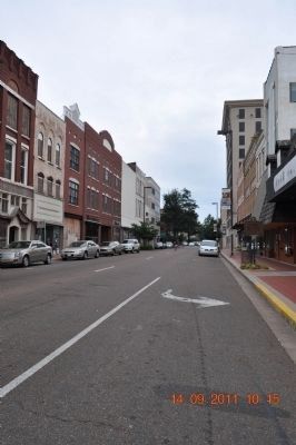 Dr. Reuben Saunders Marker is on right side of street. Click for full size. Dr. Reuben Saunders Marker is on right side of street image. Click for full size.