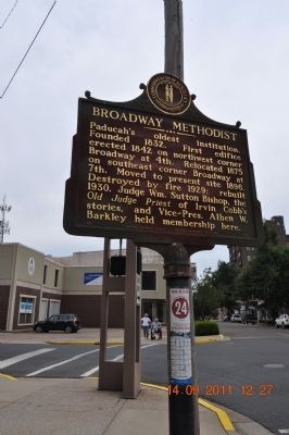 Broadway Methodist Marker image. Click for full size.