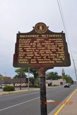 Broadway Methodist Marker image. Click for full size.