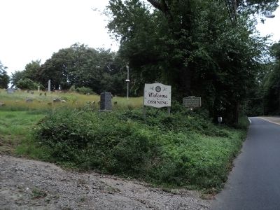 Marker on Albany Post Road. Click for full size. Marker on Albany Post Road image. Click for full size.