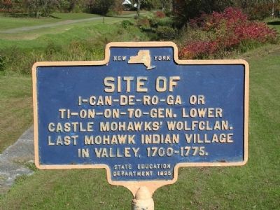 Site of Last Mohawk Indian Village Marker image. Click for full size.