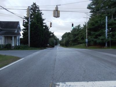 At the marker, looking south on Montchanin Rd. image. Click for full size.