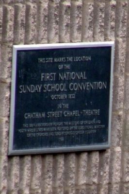 First National Sunday School Convention Marker image. Click for full size.