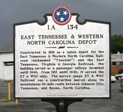East Tennessee & Western North Carolina Depot Marker image. Click for full size.