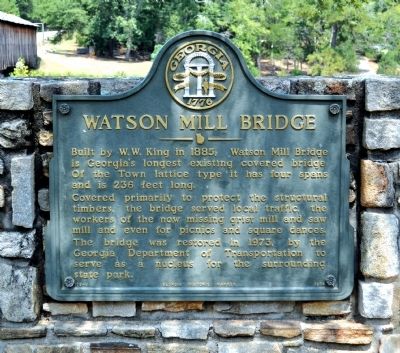 Watson Mill Bridge Marker image. Click for full size.