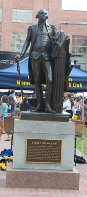 George Washington Marker and statue in the University Yard image. Click for full size.