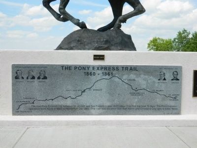 The Pony Express Trail Marker image. Click for full size.