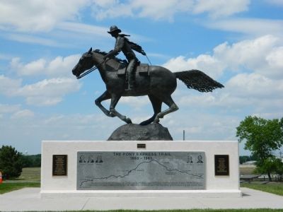 The Pony Express Trail Statue. Click for full size. The Pony Express Trail Statue image. Click for full size.