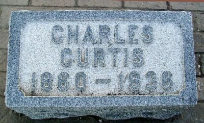 Charles Curtis Grave Marker image. Click for full size.