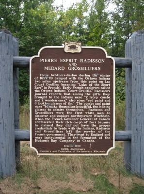 Pierre Esprit Radisson and Medard Groseilliers Marker image. Click for full size.