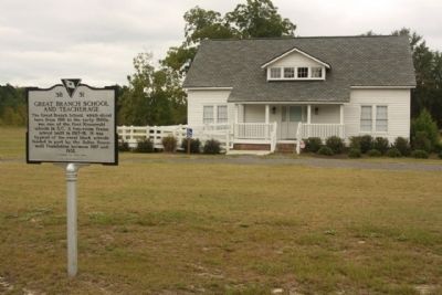 Great Branch School and Teacherage Marker. Click for full size. Great Branch School and Teacherage Marker image. Click for full size.
