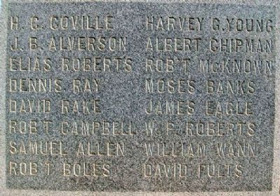 Battle of the Blue Monument Honor Roll image. Click for full size.
