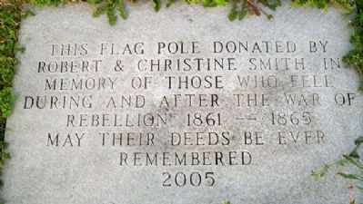 2005 Flag Pole Marker to Honor Civil War Soldiers image. Click for full size.