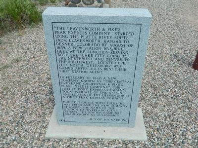 Overland City Marker - Reverse image. Click for full size.