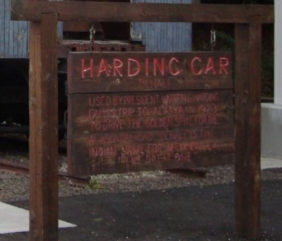 Harding Car Marker. Click for full size. Harding Car Marker image. Click for full size.