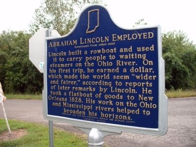 Side 'Two' - - Abraham Lincoln Employed Marker. Click for full size. Side 'Two' - - Abraham Lincoln Employed Marker image. Click for full size.