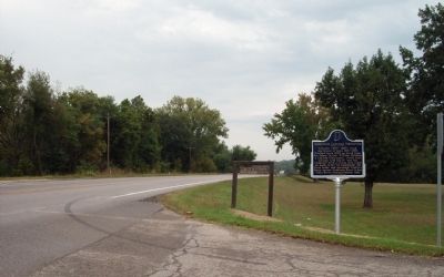 Looking East - - Abraham Lincoln Employed Marker. Click for full size. Looking East - - Abraham Lincoln Employed Marker image. Click for full size.