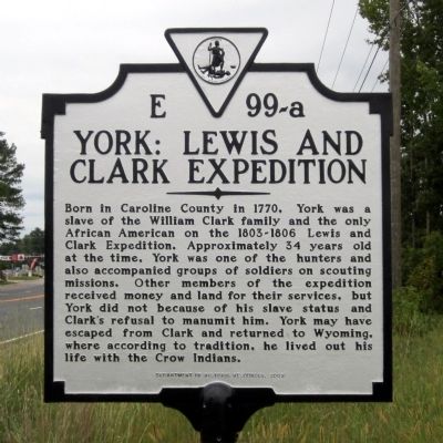 York: Lewis and Clark Expedition Marker image. Click for full size.