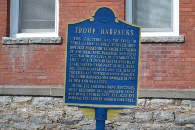 Troop Barracks Marker image. Click for full size.