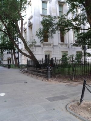 First Almshouse Marker & City Hall. Click for full size. First Almshouse Marker & City Hall image. Click for full size.