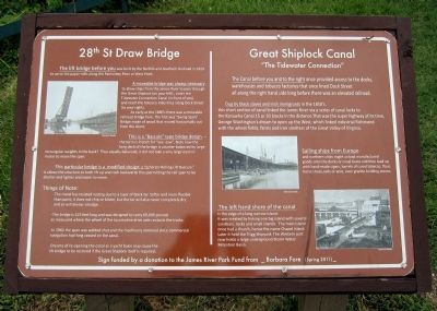 28th St Draw Bridge / Great Shiplock Canal Marker image. Click for full size.