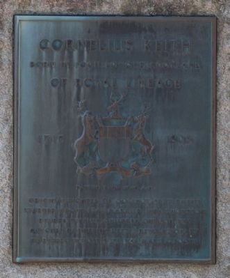 Cornelius Keith Plaque. Click for full size. Cornelius Keith Plaque image. Click for full size.