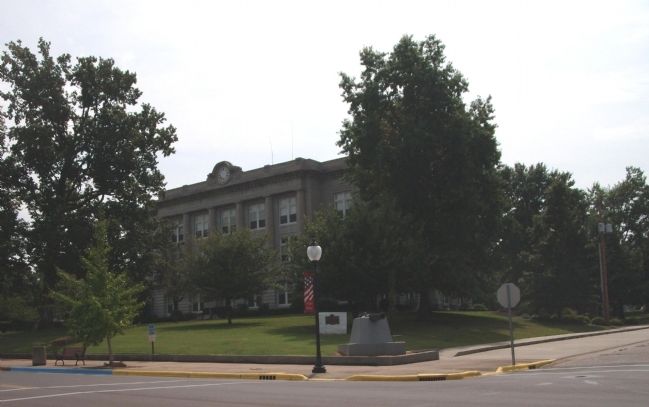North/West Corner - - Spencer County Courthouse - - Rockport, Indiana image. Click for full size.