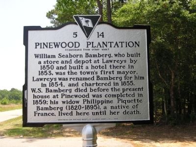 Pinewood Plantation Marker Reverse image. Click for full size.