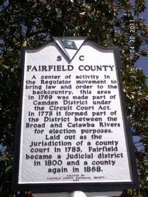 Fairfield County Marker image. Click for full size.