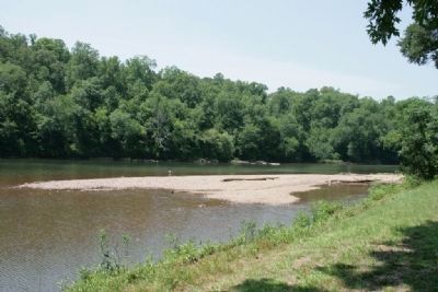 Looking downriver along the Tallapoosa River. image. Click for full size.