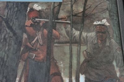 Image of the Indian Allies carrying out the assault on the Red Stick's village. image. Click for full size.