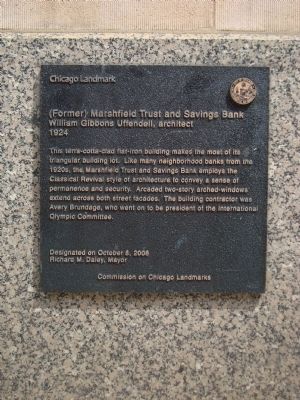 (Former) Marshfield Trust and Savings Bank Marker. Click for full size. (Former) Marshfield Trust and Savings Bank Marker image. Click for full size.