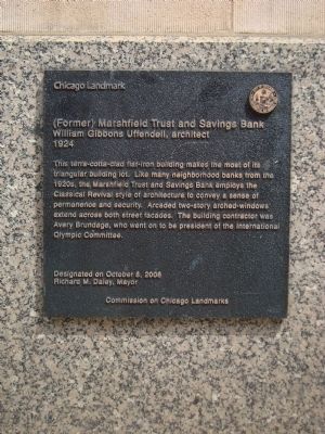 (Former) Marshfield Trust and Savings Bank Marker image. Click for full size.