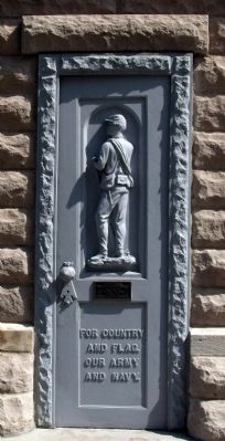 Obverse - Door - - Dubois County Civil War Memorial Marker image. Click for full size.