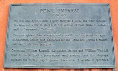 Pony Express Marker image. Click for full size.