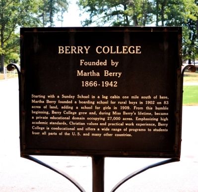 Berry College Marker. Click for full size. Berry College Marker image. Click for full size.