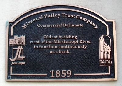 Missouri Valley Trust Company Marker image. Click for full size.