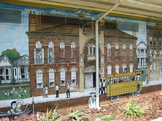 Mural featuring El Centro Espaol de West Tampa image. Click for full size.
