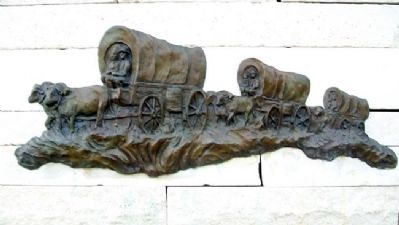 The Journey West Monument Relief. Click for full size. The Journey West Monument Relief image. Click for full size.
