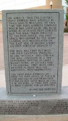 "Saddle and Mochila" Marker (back). Click for full size. "Saddle and Mochila" Marker (back) image. Click for full size.