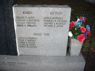 Right Panel - - Martin County Honor Roll Marker image. Click for full size.