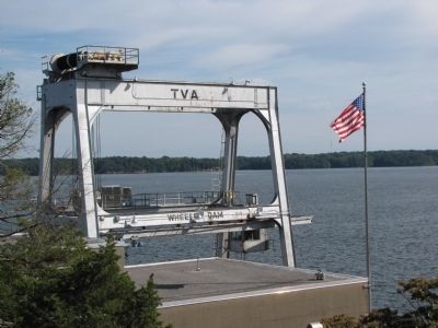 Gantry Crane on Wheeler Dam image. Click for full size.