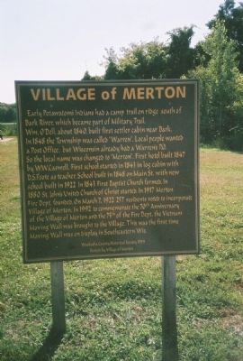 Village of Merton Marker image. Click for full size.
