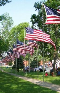 Avenue of Flags at Veterans Memorial. Click for full size. Avenue of Flags at Veterans Memorial image. Click for full size.