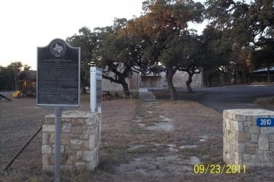 Marker in context, Public library behind image. Click for full size.