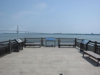 Markers at the Wharf Overlook. Click for full size. Markers at the Wharf Overlook image. Click for full size.