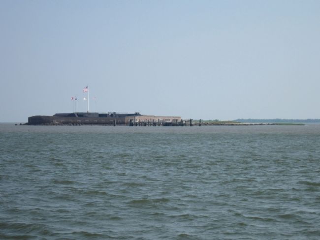 Fort Sumter from the Tour Boat image. Click for full size.