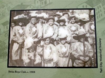 Marker Photo - - "Swiss Boys Club, c. 1908" image. Click for full size.