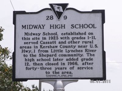 Midway High School Marker image. Click for full size.