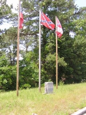 Jefferson Davis Highway Marker and Confederate Flags image. Click for full size.